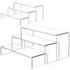Pack of 4 Kitchen Organiser Shelves, Transparent Kitchen Cabinet Organiser,