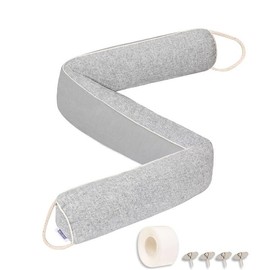 TORRAMI Under Door Draft Stoppers 36 Inch, Heavy Triangle Stop Draft Block Cold Air/Wind/Breeze Noise Blocker Door Sweeps Weather Stripping Bottom Seal Light Gray