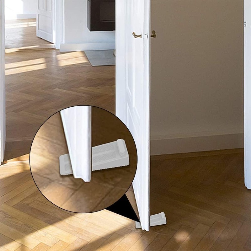 8PCS Rubber Door Stoppers, Gewaha Heavy Duty Rubber Door Wedge
