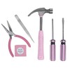 Trimate,PinkTool Set,Includes – Hammer, Screwdriver Set, Pliers (Tool Kit for