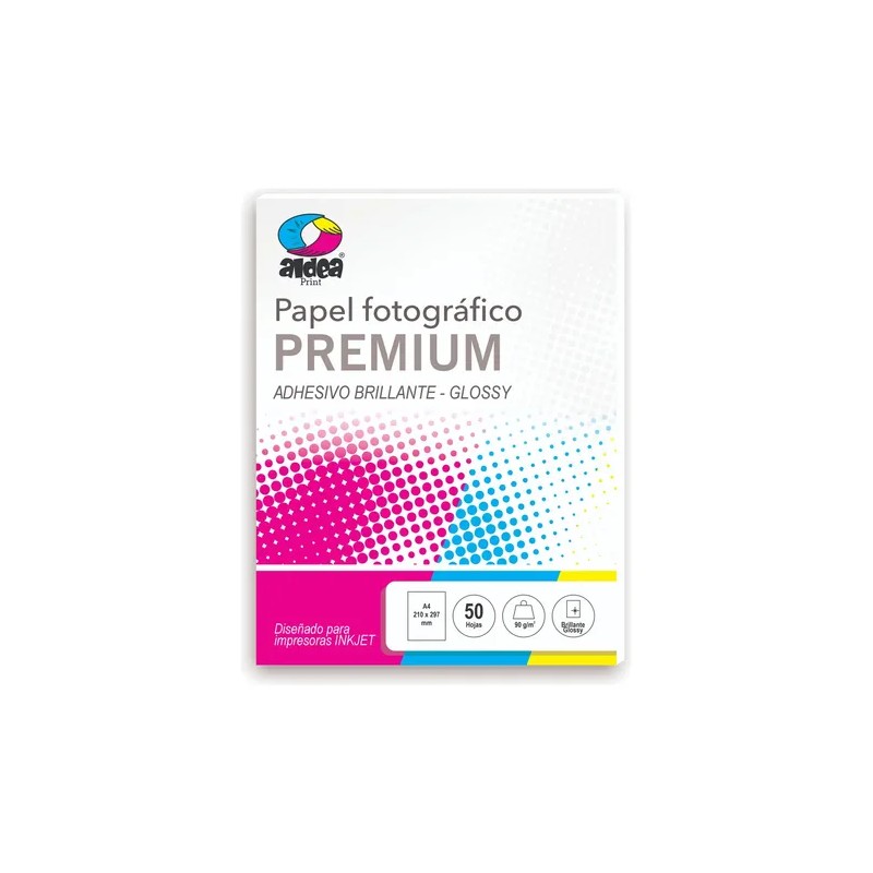 Aldeaprint A4 fotográfico de 50 hojas de 90g blanco de