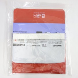 コクヨ ホワイトボード マグネットポケット 約205枚 A4用紙 赤 マク-500NR