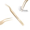 NAGARAKU Tweezers for Eyelash Extensions Curved Lash Tweezers Precision Pinzas
