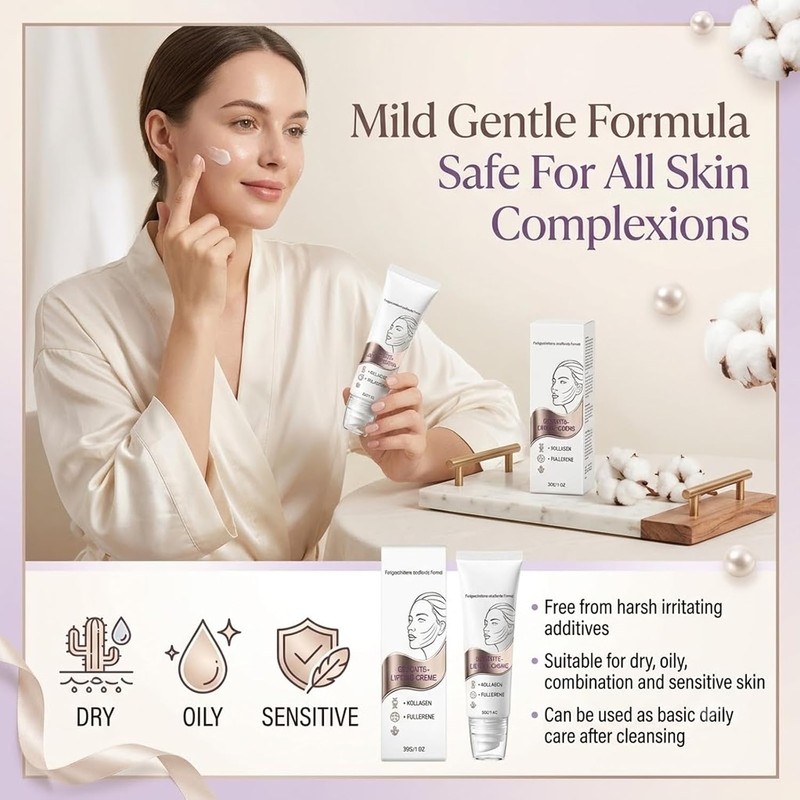 Crema Reafirmante de Cuello y Rostro con Colágeno y Fullereno
