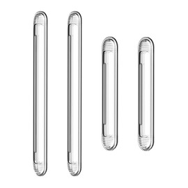 APKULEEP Clear Furniture Bumpers, Self Adhesive Rubber Bumpers, Door Stoppers Wall Protector, Silicone Strip for Sliding Door Cabinet Drawers (2long2short)