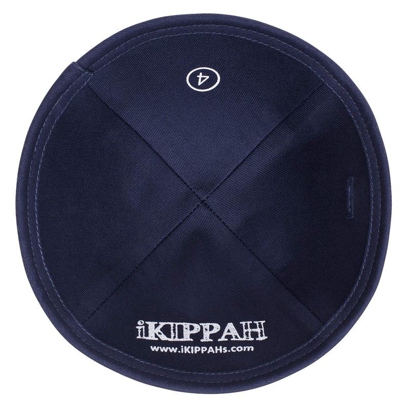 iKIPPAH - Yarmulke de terciopelo de 4 partes con borde