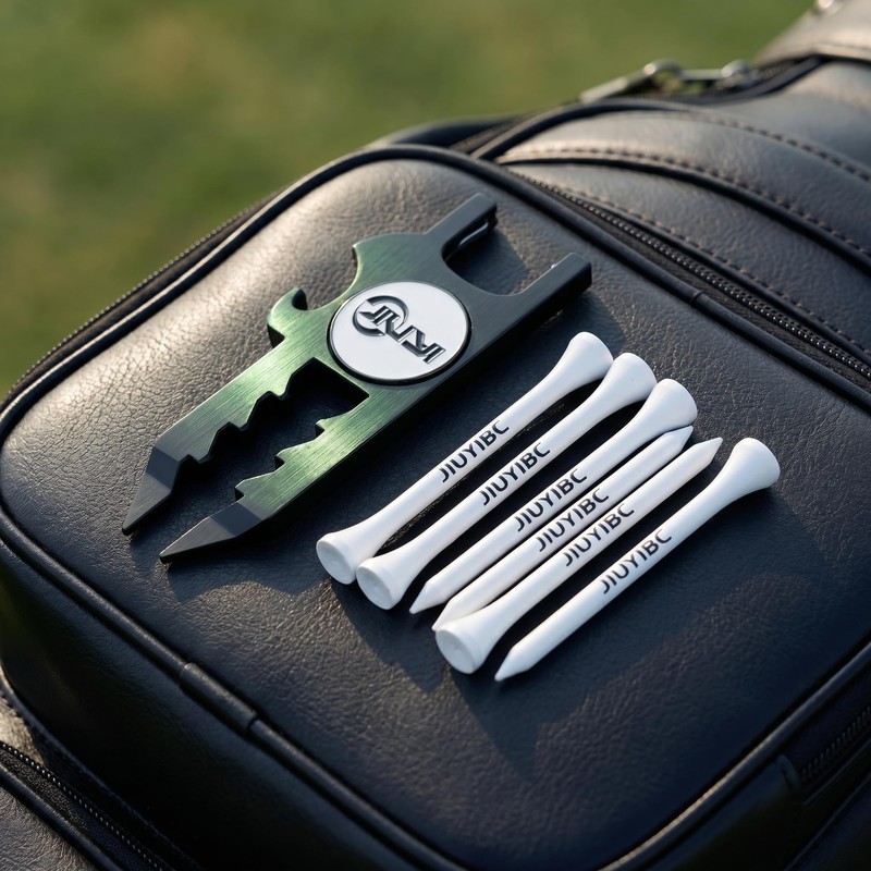 JIUYIBC Golf Divot Tool with Magnetic Ball Marker, Tee Height