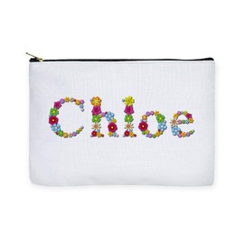 CafePress Chloe Bright Flowers Large Zipper Toiletry Pouch, 12.5" x 8.5"