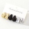 Set De 6 Aretes Pendientes Chunky Gota Europeos Combinados Multicolor