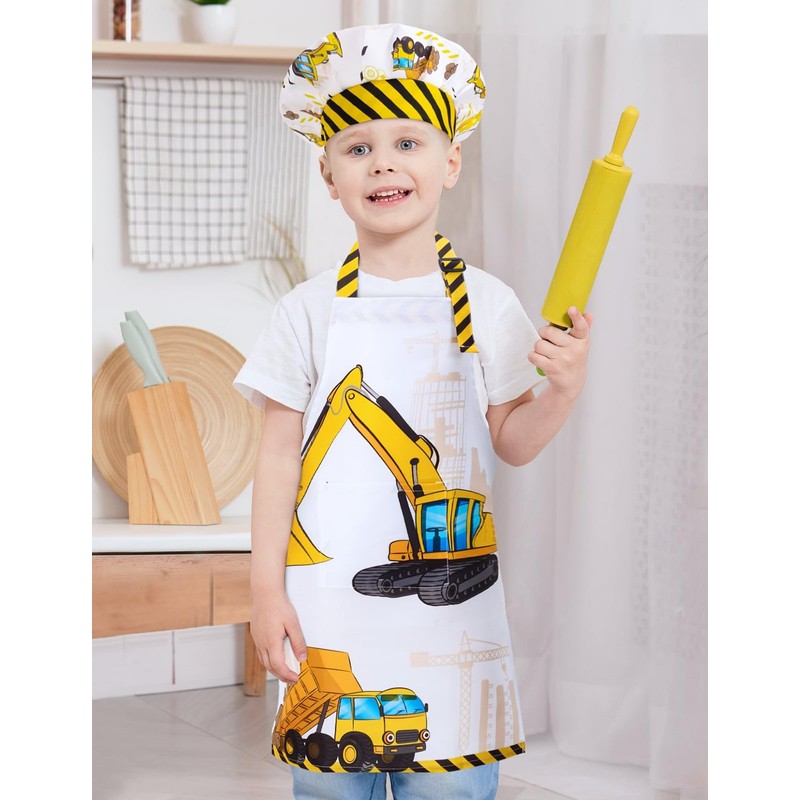 WERNNSAI Apron and Chef's Hat Set, Truck