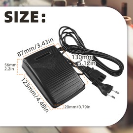 Electronic Foot Control Sewing Machine, Universal Foot Control Pedal Foot Switch Plug 200-240 V with Power Cable, Foot Pedal Controller Variable Speed Controller for Most Sewing Machines EU Plug