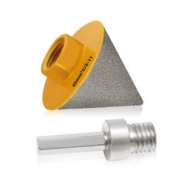 CADUFUELLY Diamond Beveling Chamfer Bits Diamond Countersink Drill Bits for Existing Holes Enlarging Shaping Trimming 1-7/8" (48 mm) Dia with 5/8-11" Thread Adapter