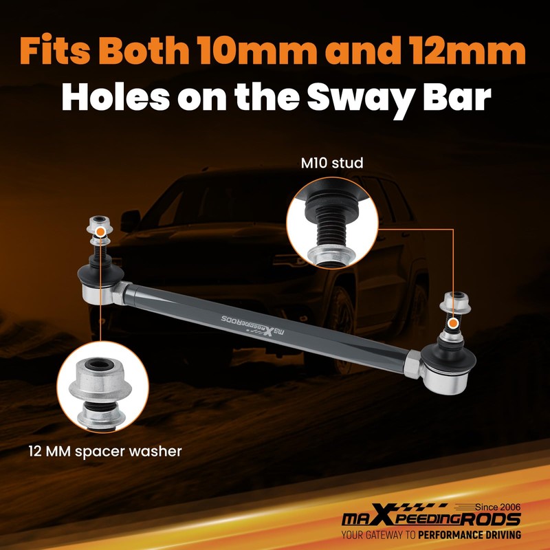maXpeedingrods Universal Adjustable Sway Bar End Links 280mm-330mm | M10