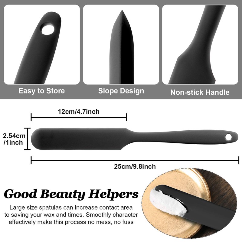 Patelai Non Stick Wax Spatulas Silicone Waxing Sticks Waxing Applicator