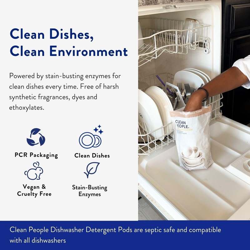 The Clean People Dishwasher Detergent Pods | Cuts Grease and
