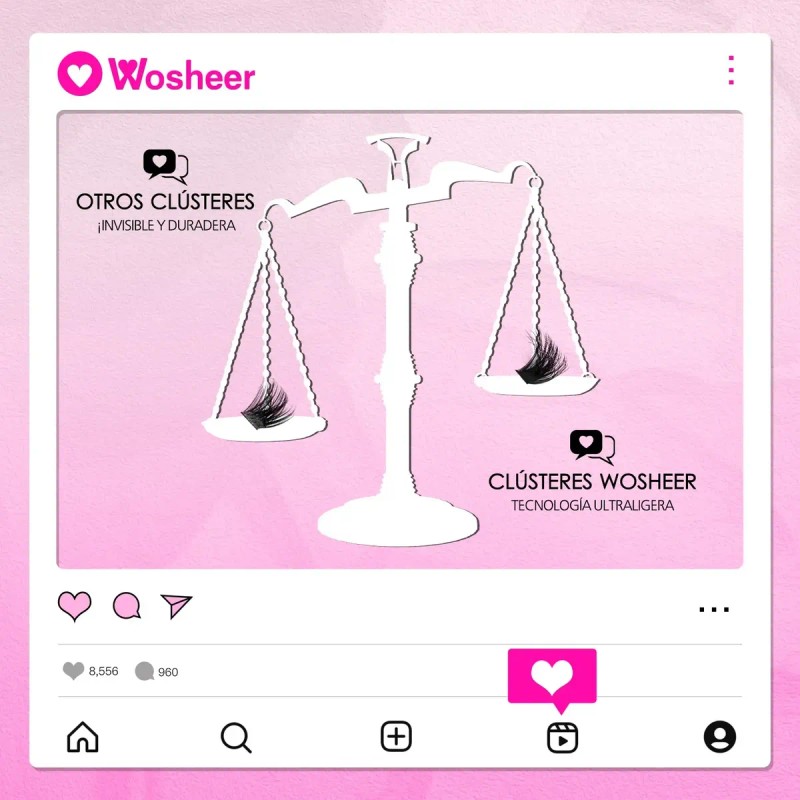 Wosheer Kit De Extensiones Pestañas 8-18mm Pestañas (flirty)