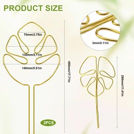 Plant Support Shrub Holder Plant Support Plant Support Plant Stem Supports for Alocasia and Monstera (Pack of 2)