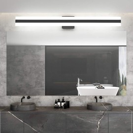 Aipsun 40in Modern Black Vanity Light Up and Down Frosted White Acrylic LED Wall Light for Bathroom Light Fixtures(White Light)