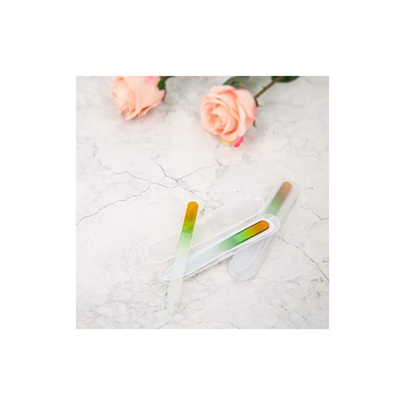 TOOLS FOR BEAUTY Glass manicure pedicure nail file + plastic