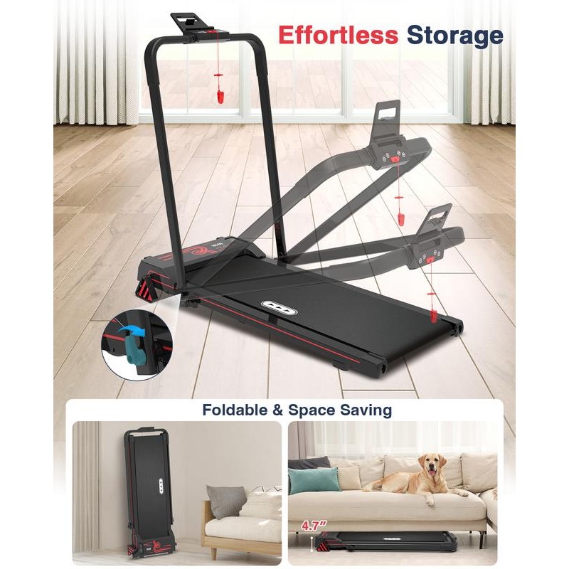 REDLIRO Walking Pad Treadmill with Incline - 2 in 1