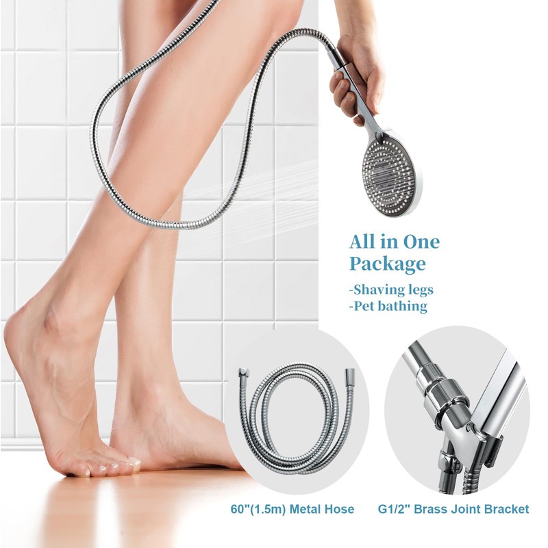OFFO Handheld Shower Head Set, 6-Mode High Pressure Handheld Sprayer