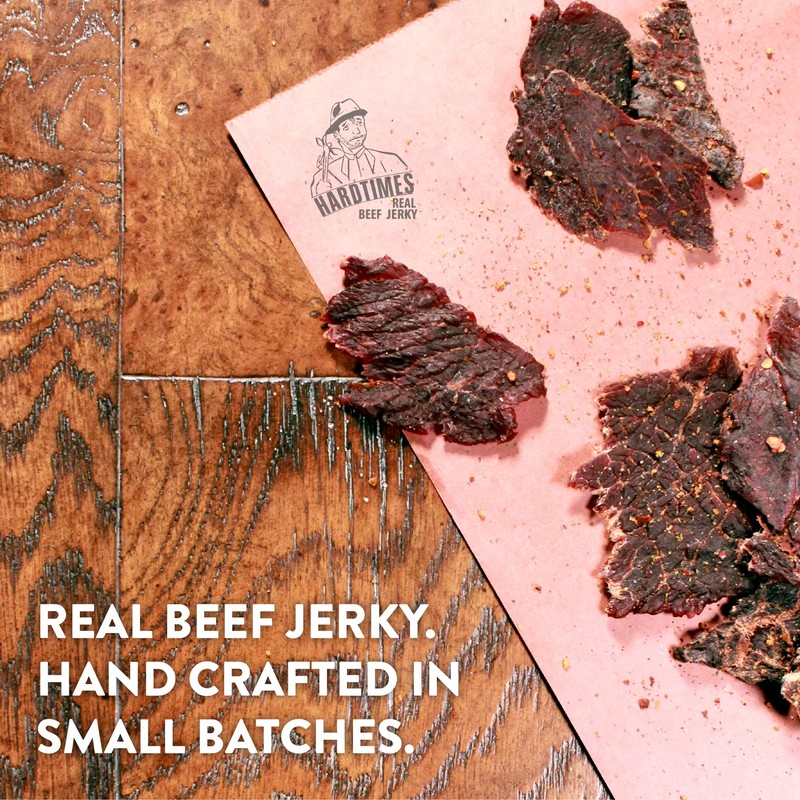 Hardtimes Handcrafted Beef Jerky - Hot Flavor - 4 Pack