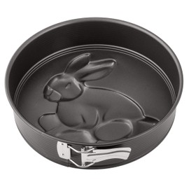 Zenker Springform Ø 26 cm SPECIAL CREATIVE, Backform mit 2 Motivböden, runde Kuchenform mit Antihaftbeschichtung, kreatives Backen (Farbe: Schwarz), Menge: 1 Stück