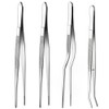Fine Tweezer Tongs,4Pcs Cooking Tweezers,6.3Inch Stainless Steel Food Tweezers,Kitchen Tweezer