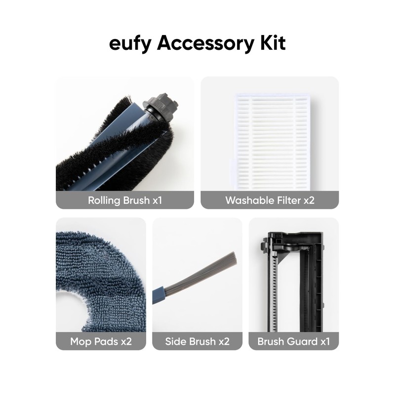eufy Accessory Kit for Robot Vacuum Omni C20, 2 Side