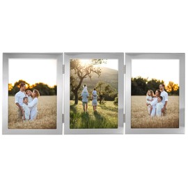 Hama Picture Frame 10 x 15 (Set of 3 Picture Frames, Multiple Pictures, Photo Frame, Portrait Frame, Portrait Format, Landscape Format, for Hanging, Standing, Velvet, 3 x Picture Size 10 x 15 cm)
