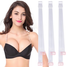 Mytium Clear Bra Straps Invisible - Transparent Bra Straps for Women, Adjustable & Comfortable, Perfect for Dresses, Strapless Bras & Backless Tops