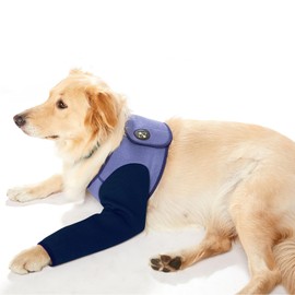 Coodeo Coodeo Dog Recovery Suit, Cone Collar Alternative, Abrasion Resistant Dog Recovery Sleeve, Washable 2.5mm Thick and Waterproof, Pet Wounds Prevent Licking, Bite, Keep DryPurpleXL