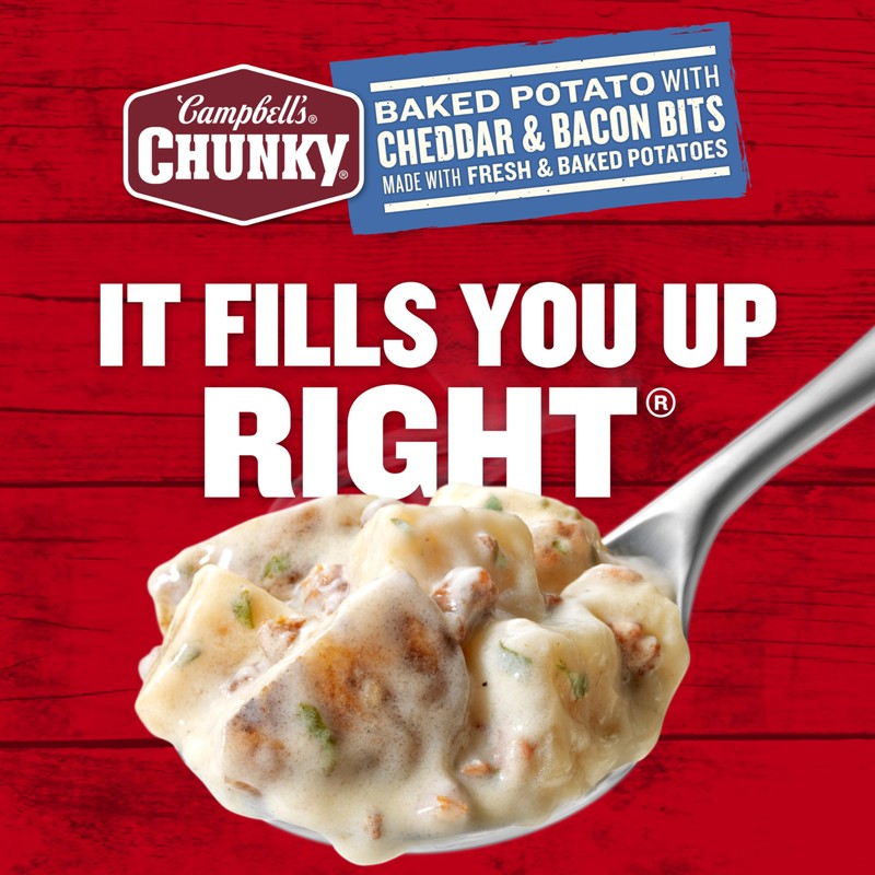 Campbell’s Chunky Soup, Baked Potato with Cheddar and Bacon Bits