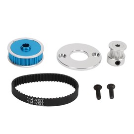 RC Belt Drive Gear, Metal Gearbox Part with Belt Transmission Gear Kit for TT02 Chassis Upgrades 1/10 RC Crawler Remote Control Car