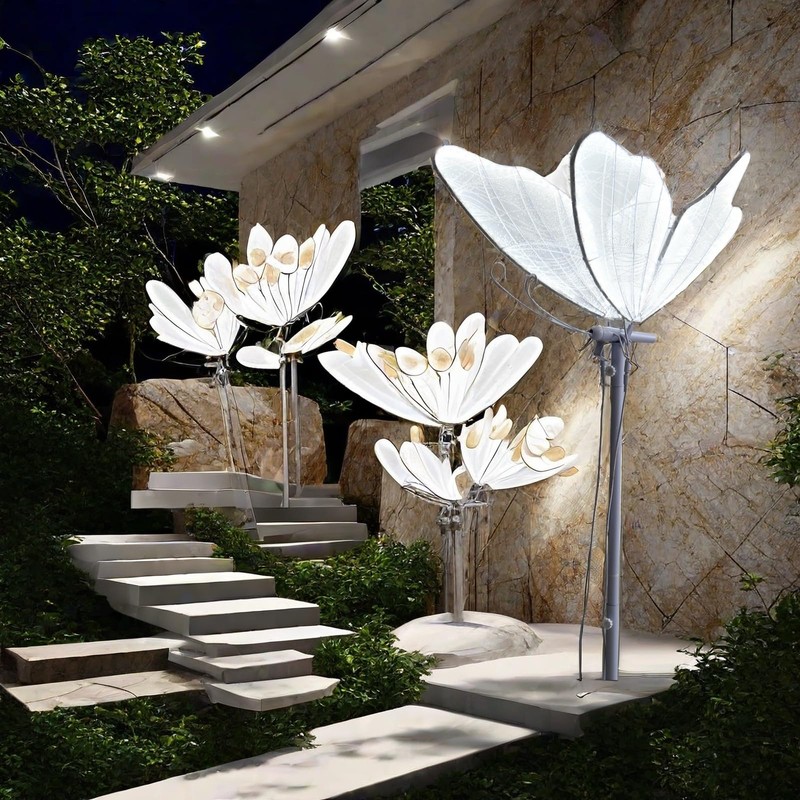Wedding Butterfly Floor Lamp-Creative Butterfly Ceiling Lights Decoration, 23.6Inch Adjustable