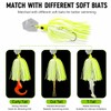 Kulport Bladed Jig Fishing Lures, Irresistible Vibrating Action, Sticky-Sharp Heavy-Wire