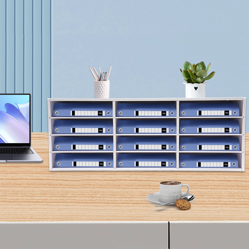 N/A 4-Tier Mail Sorter Organizer Countertop Literature Student Mailbox for