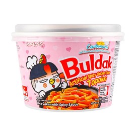 SAMYANG Korean Buldak Carbonara Topokki - Spicy Chicken and Cheese Flavor, 6.31oz*5 Pack【Value Pack】【Trending on TikTok】