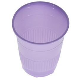 HSB 109253, Disposable Drinking Cups, 5oz, Thick-Walled & High-Gloss Finish, Easy-Grip Embossed, Double-Rolled Lip for Comfort, Lavender, 1000/Pk