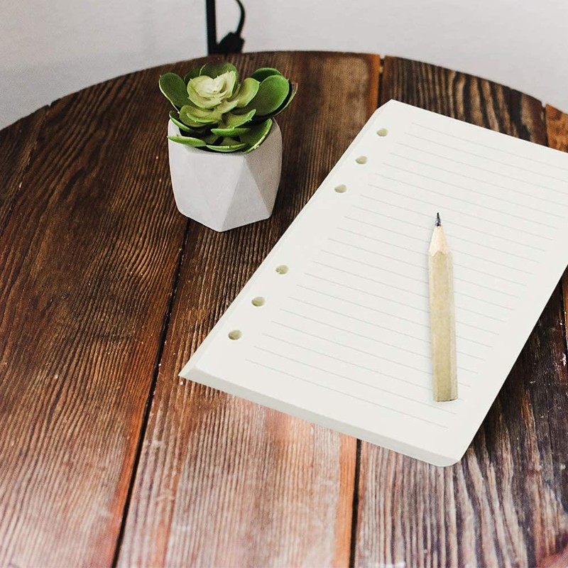 2 Pack A5 Paper Lined, 6 Holes Refill Paper Empty