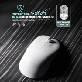 MOTOSPEED X6MAX Wireless Gaming Mouse,Two-Mode 8K/USB-C Mouse Up to 30000DPI,PAW3950 Optical Sensor Lightweight 43g,5 programmable Button,300MAh Battery Life,Computer Mouse for Laptop,PC,Mac(Black)