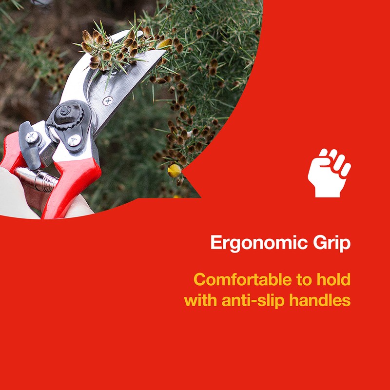 Amtech Garden Secateurs - Heavy Duty Pruning Scissors, Easy to