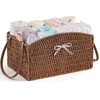HBlife Diaper Caddy Organizer, Hand-Woven Storage Basket for Diapers &