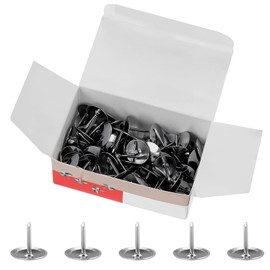Pack of 500 Silver Thumbtacks for Office, School and DIY Projects, 1 cm Diameter, Stainless Steel Drawing Pins