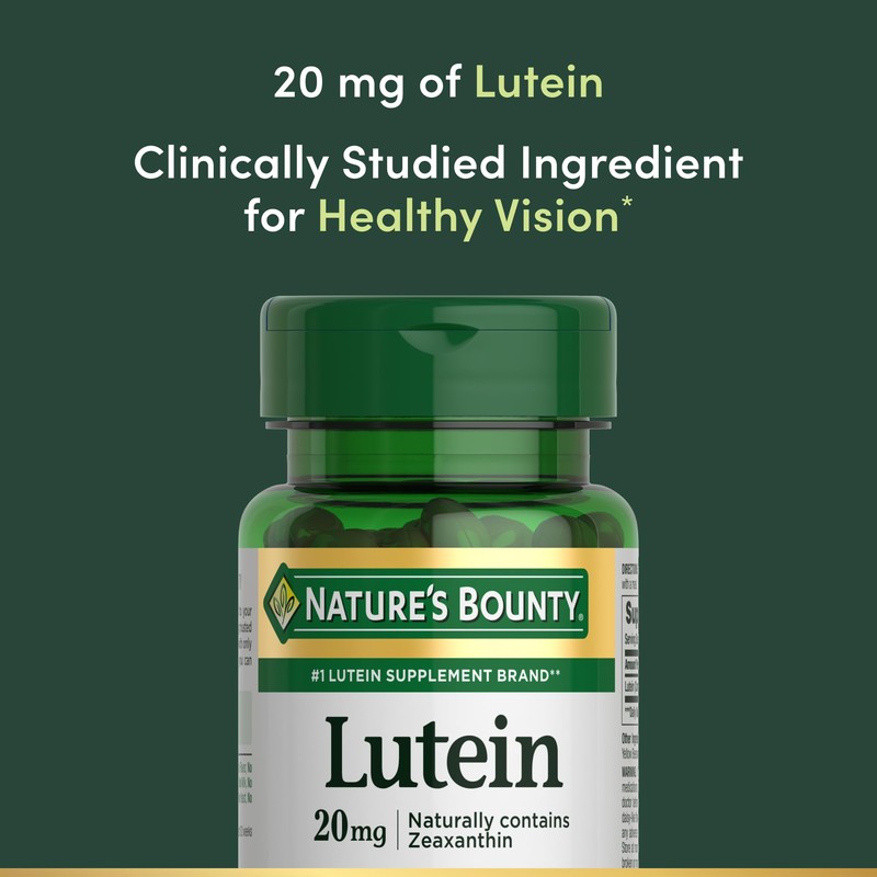 Nature's Bounty Lutein Pills, Eye Health Supplements and Vitamins, Support