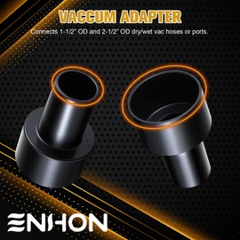Enhon 2 Pcs Hose Adapter 2-1/2" OD To 1-1/2" OD Reducer, Vacuum Cleaner Hose Reducer for Dust Collection Accessories
