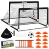 Kids Pop Up Soccer Goal Set with Training Equipment, Portable