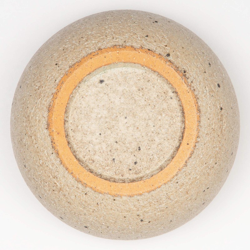 Marui Pottery MR-3-3530 Iga Ware Hettamon, 1 Piece, White Birch