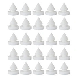 25pcs Rubber Door Silencer 1/2 Inch Diameter Door Anti Collision Silencer for Metal and Metal Frame, White