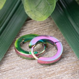 Slim Hoop Earrings by Bungsa®, Silver, Gold, Rose Gold, Unisex, Stainless Steel